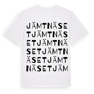 Jämtnäset ordlek t-shirt – ekologisk bomull t-shirt från Pinshirt
