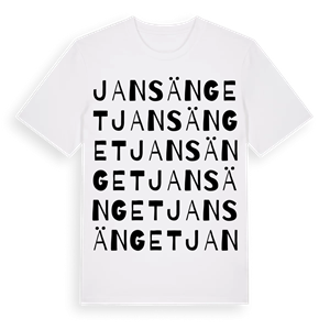 Jansänget ordlek t-shirt – ekologisk bomull t-shirt från Pinshirt