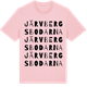 Pink Cotton t-shirt med Järvbergsbodarna ordlek t-shirt