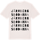 Vintage White t-shirt med Järvbergsbodarna ordlek t-shirt
