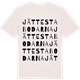 Vintage White t-shirt med Jättestabodarna ordlek t-shirt