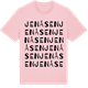 Pink Cotton t-shirt med Jenåsen ordlek t-shirt
