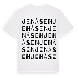 Jenåsen ordlek t-shirt – ekologisk bomull t-shirt från Pinshirt