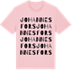 Pink Cotton t-shirt med Johannesfors ordlek t-shirt