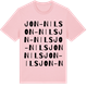 Pink Cotton t-shirt med Jon-Nils ordlek t-shirt