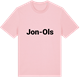 Pink Cotton t-shirt med Jon-Ols fetstil t-shirt