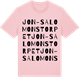 Pink Cotton t-shirt med Jon-Salomonstorpet ordlek t-shirt