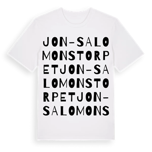 Jon-Salomonstorpet ordlek t-shirt – ekologisk bomull t-shirt från Pinshirt