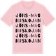 Pink Cotton t-shirt med Jöns-Magnuskojan ordlek t-shirt