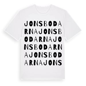 Jonsbodarna ordlek t-shirt – ekologisk bomull t-shirt från Pinshirt