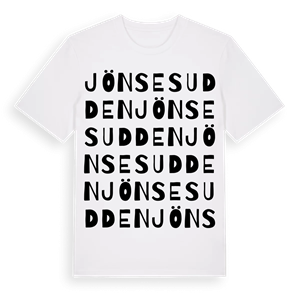 Jönsesudden ordlek t-shirt – ekologisk bomull t-shirt från Pinshirt
