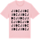 Pink Cotton t-shirt med Jude ordlek t-shirt