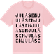 Pink Cotton t-shirt med Julåsen ordlek t-shirt