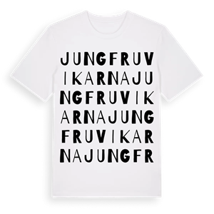 Jungfruvikarna ordlek t-shirt – ekologisk bomull t-shirt från Pinshirt