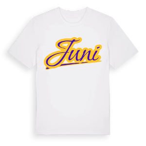 Juni baseball t-shirt – ekologisk bomull t-shirt från Pinshirt