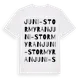 White t-shirt med Juni-Stormyran ordlek t-shirt