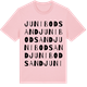 Pink Cotton t-shirt med Junibodsand ordlek t-shirt
