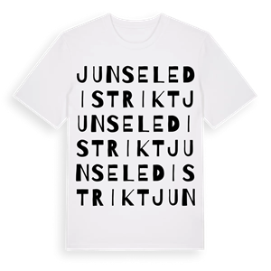 Junsele distrikt ordlek t-shirt – ekologisk bomull t-shirt från Pinshirt