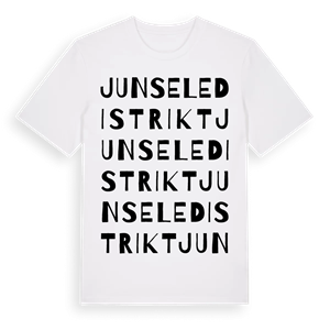 Junsele distrikt ordlek t-shirt – ekologisk bomull t-shirt från Pinshirt