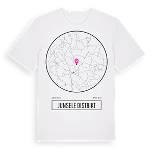 Junsele distrikt t-shirt – ekologisk bomull t-shirt från Pinshirt