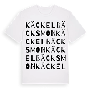 Käckelbäcksmon ordlek t-shirt – ekologisk bomull t-shirt från Pinshirt