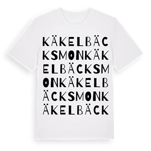 Käkelbäcksmon ordlek t-shirt – ekologisk bomull t-shirt från Pinshirt