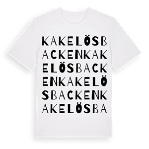 Kakelösbacken ordlek t-shirt – ekologisk bomull t-shirt från Pinshirt