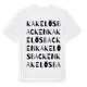 White t-shirt med Kakelösbacken ordlek t-shirt