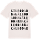 Vintage White t-shirt med Kälbodarna ordlek t-shirt