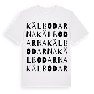 Kälbodarna ordlek t-shirt – ekologisk bomull t-shirt från Pinshirt