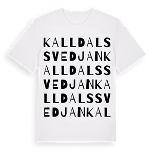 Kalldalssvedjan ordlek t-shirt – ekologisk bomull t-shirt från Pinshirt