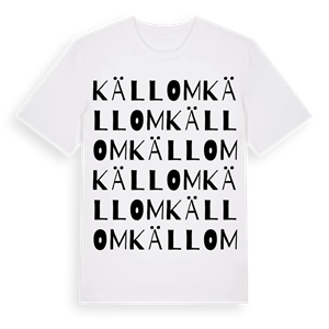 Källom ordlek t-shirt – ekologisk bomull t-shirt från Pinshirt