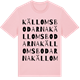 Pink Cotton t-shirt med Källomsbodarna ordlek t-shirt