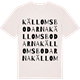 Vintage White t-shirt med Källomsbodarna ordlek t-shirt