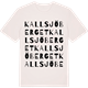 Vintage White t-shirt med Kallsjöberget ordlek t-shirt