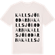 Vintage White t-shirt med Kallsjöbodarna ordlek t-shirt