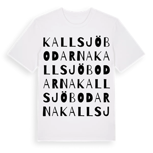 Kallsjöbodarna ordlek t-shirt – ekologisk bomull t-shirt från Pinshirt