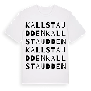 Kallstaudden ordlek t-shirt – ekologisk bomull t-shirt från Pinshirt