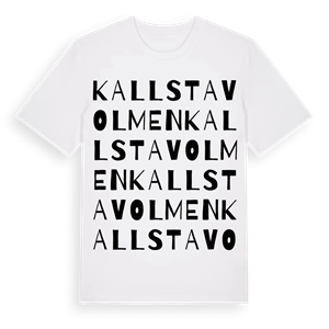 Kallstavolmen ordlek t-shirt – ekologisk bomull t-shirt från Pinshirt