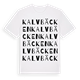 White t-shirt med Kalvbäcken ordlek t-shirt