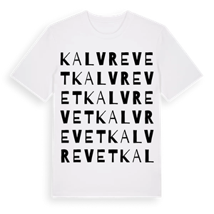 Kalvrevet ordlek t-shirt – ekologisk bomull t-shirt från Pinshirt