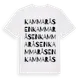 White t-shirt med Kammaråsen ordlek t-shirt