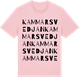 Pink Cotton t-shirt med Kammarsvedjan ordlek t-shirt