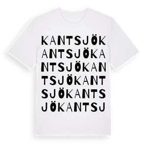 Kantsjö ordlek t-shirt – ekologisk bomull t-shirt från Pinshirt