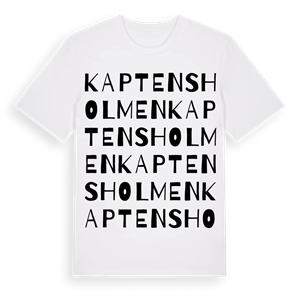 Kaptensholmen ordlek t-shirt – ekologisk bomull t-shirt från Pinshirt