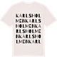Vintage White t-shirt med Karlsholmen ordlek t-shirt