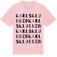 Pink Cotton t-shirt med Karlsklubben ordlek t-shirt