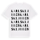 White t-shirt med Karlsklubben ordlek t-shirt