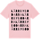 Pink Cotton t-shirt med Kärrbybodarna ordlek t-shirt
