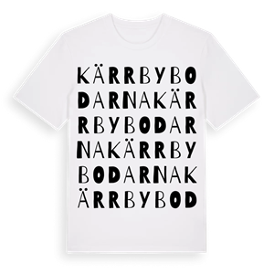 Kärrbybodarna ordlek t-shirt – ekologisk bomull t-shirt från Pinshirt